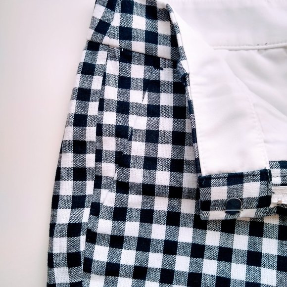 J. CREW Gingham linen-cotton Holland Pant Size 6 - Picture 8 of 16